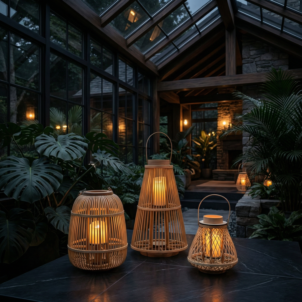 Lámparas de Rattan