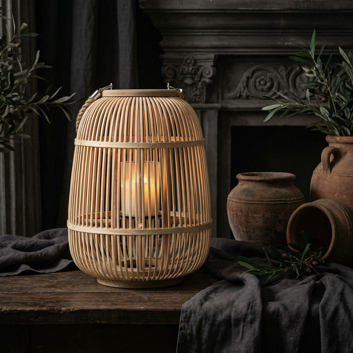 Lámparas de Rattan