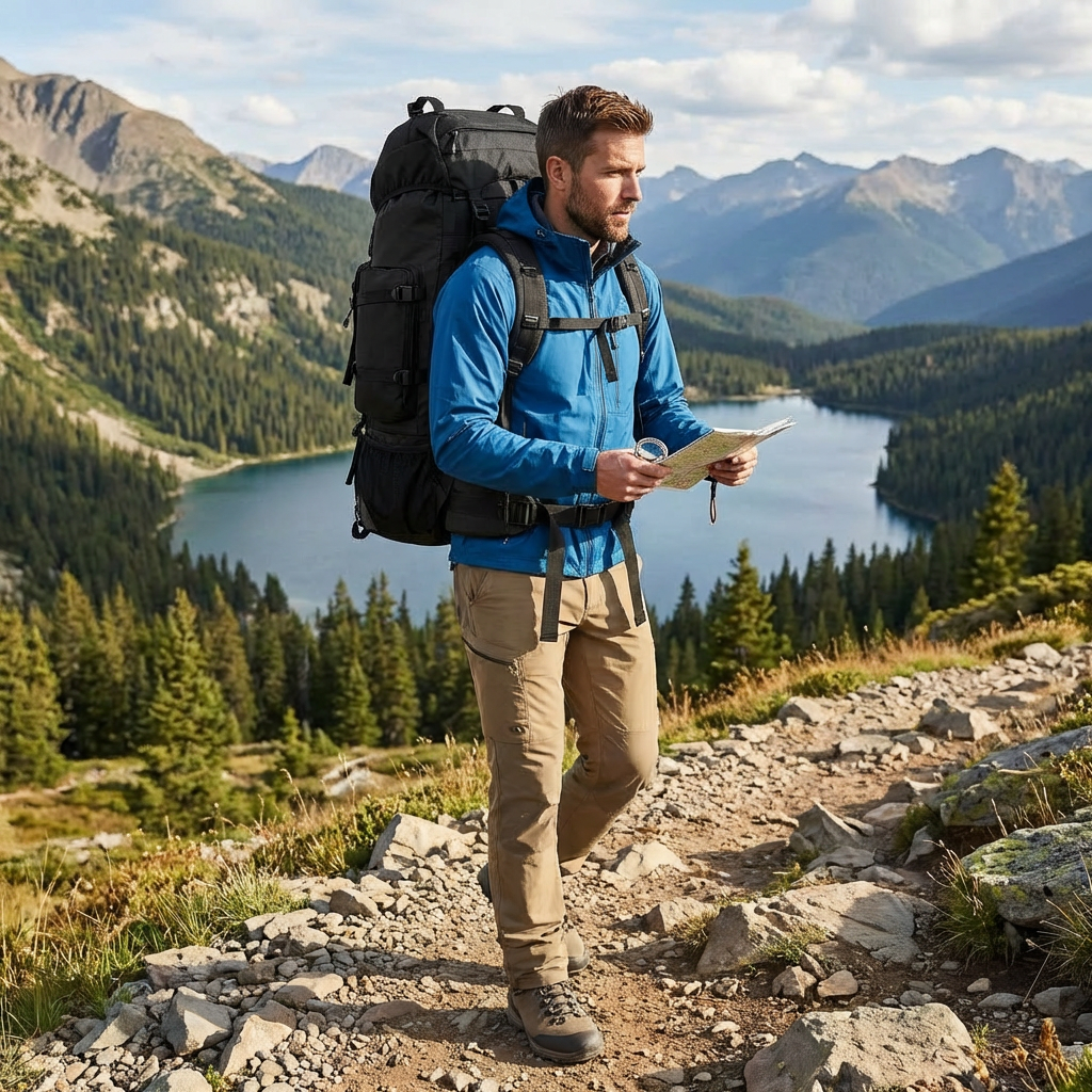 Mochila de senderismo ultraligera impermeable de 90L