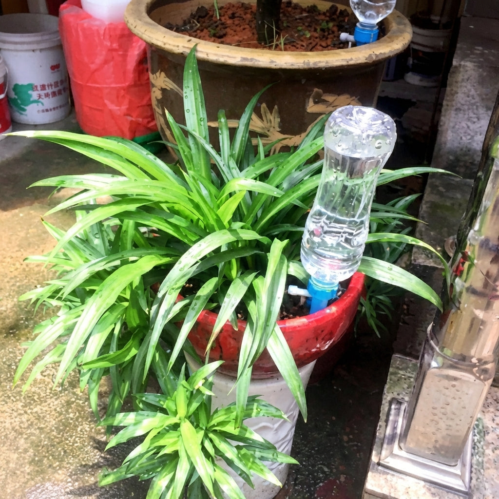 Puntas de riego automáticas para plantas (paquete de 12) – Ayuda de riego ajustable para el jardín