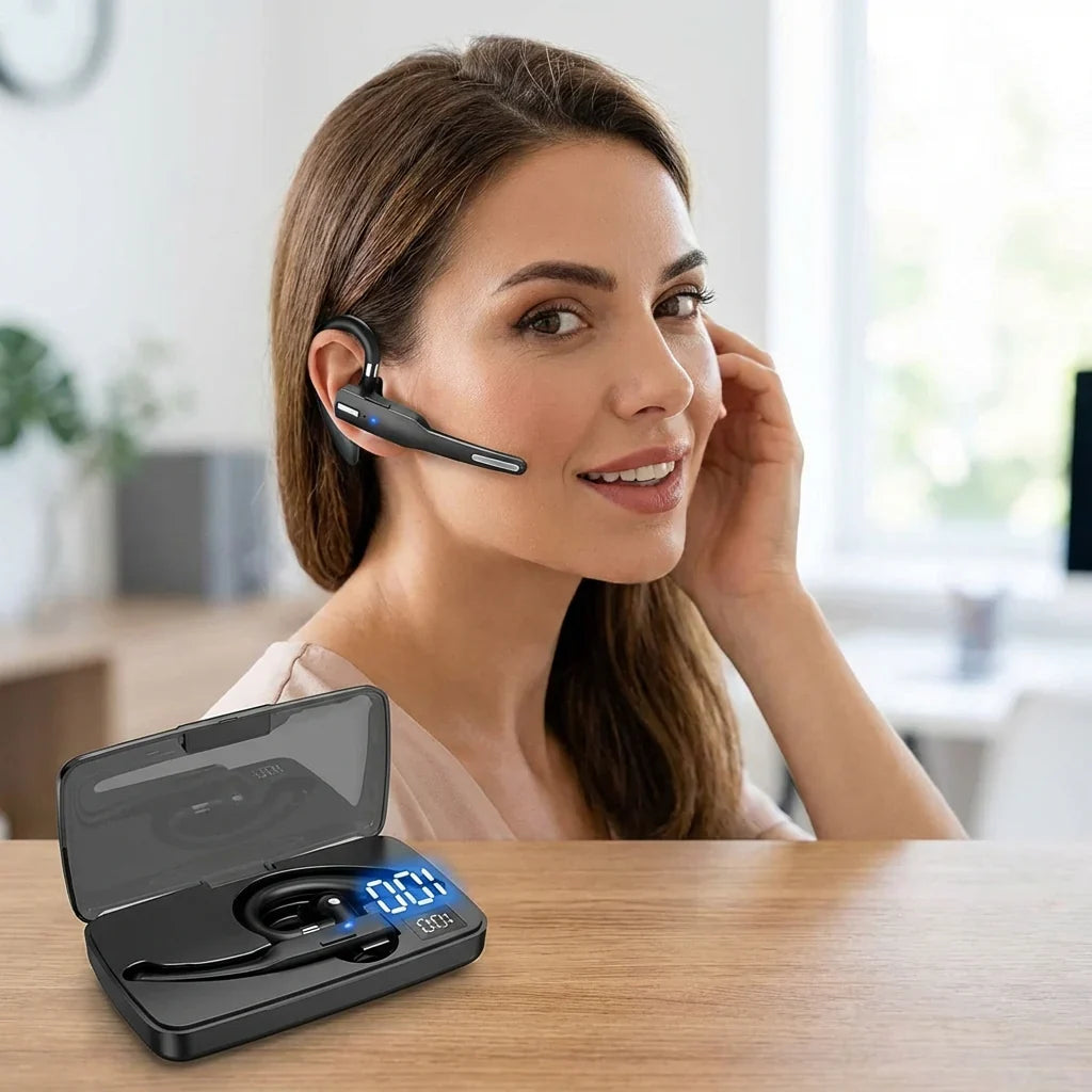 Auriculares Bluetooth 5.1 con cancelación de ruido y micrófono doble para hombres