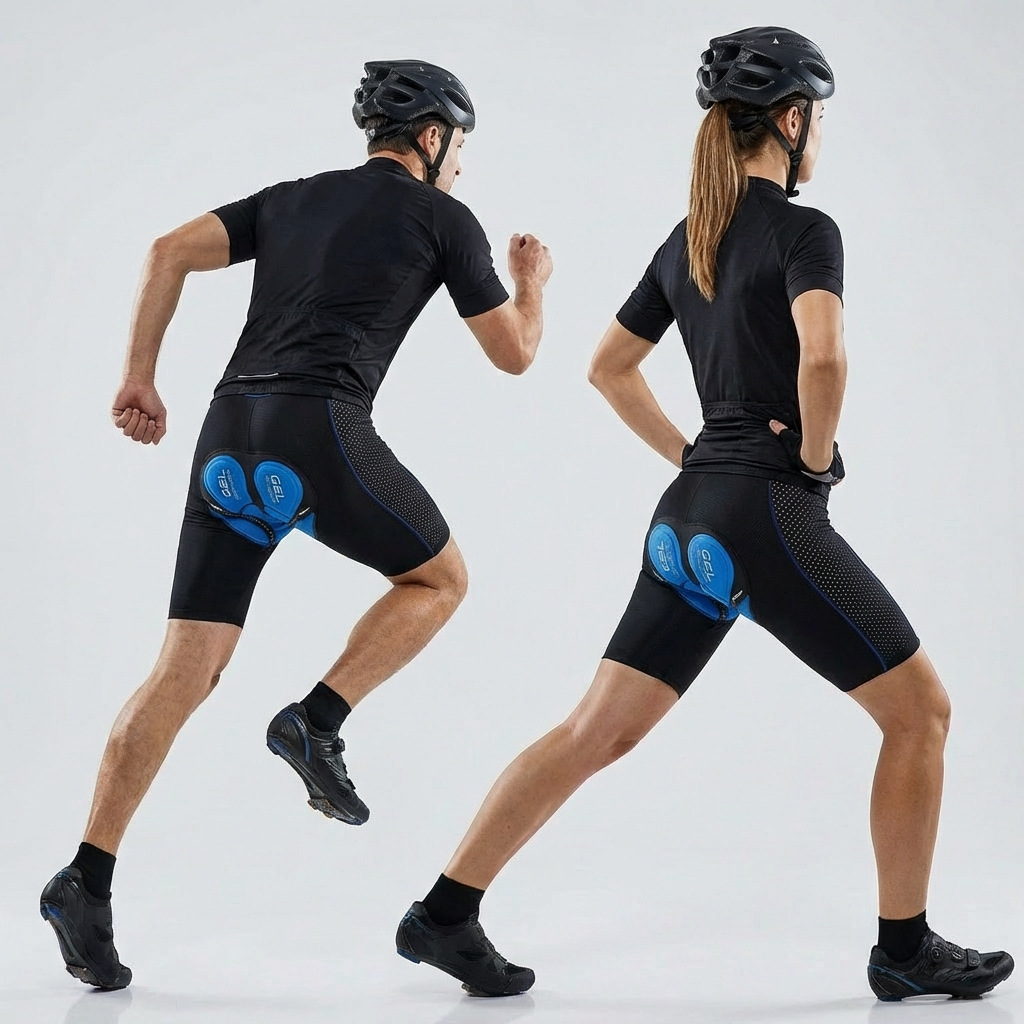 Pantalones cortos unisex con almohadillas de gel