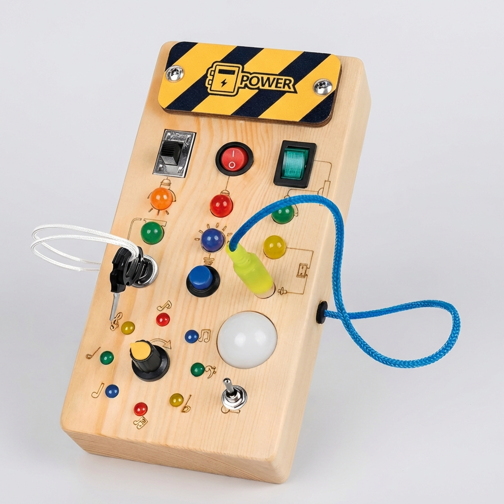 Tablero Montessori Ocupado con luces LED