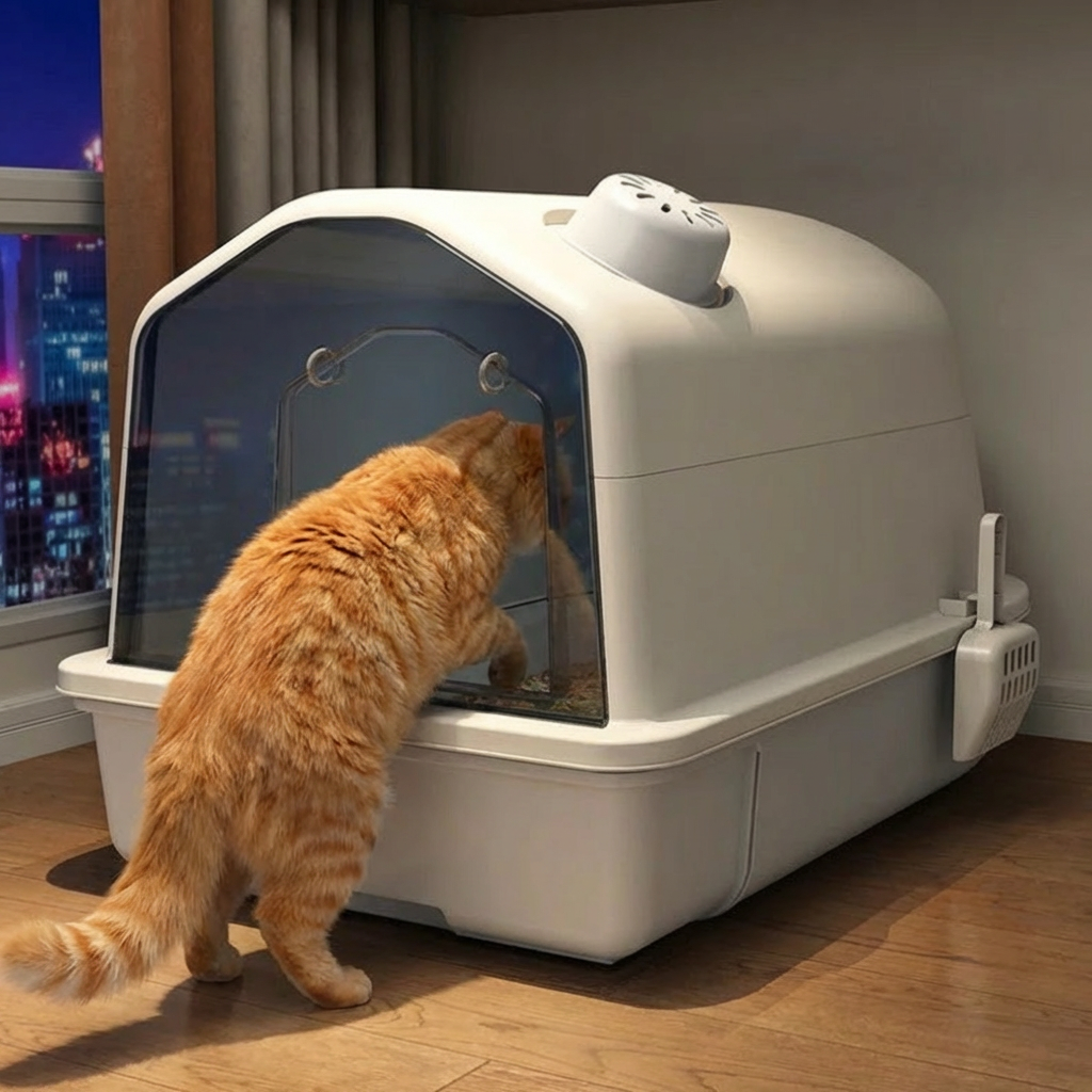 Comodidad espaciosa y libre de olores para tu gato
