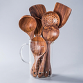 Utensilios de cocina premium de madera de teca natural