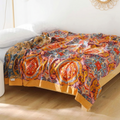 Alfombra reversible con motivo de amanecer y bohemio