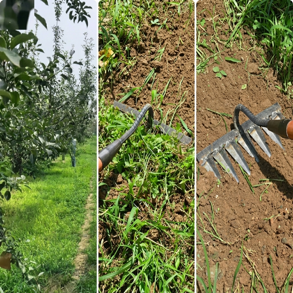 Herramienta de jardín práctica con rastrillo de 7 dientes