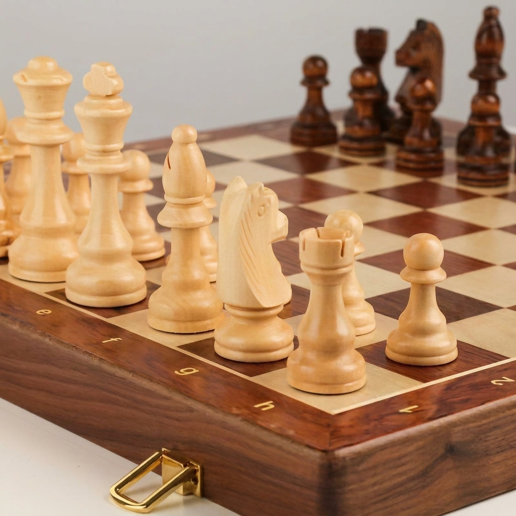 Juego de Ajedrez Clásico con Piezas Detalladas