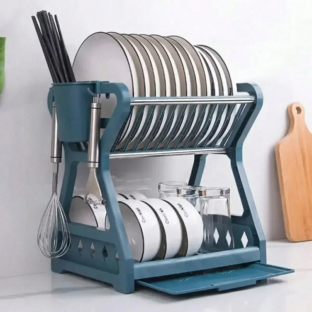 Estante de Secado Compacto y Plegable para Cocina