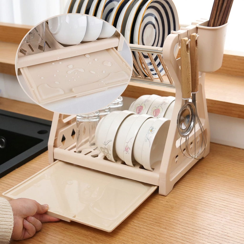 Estante de Secado Compacto y Plegable para Cocina