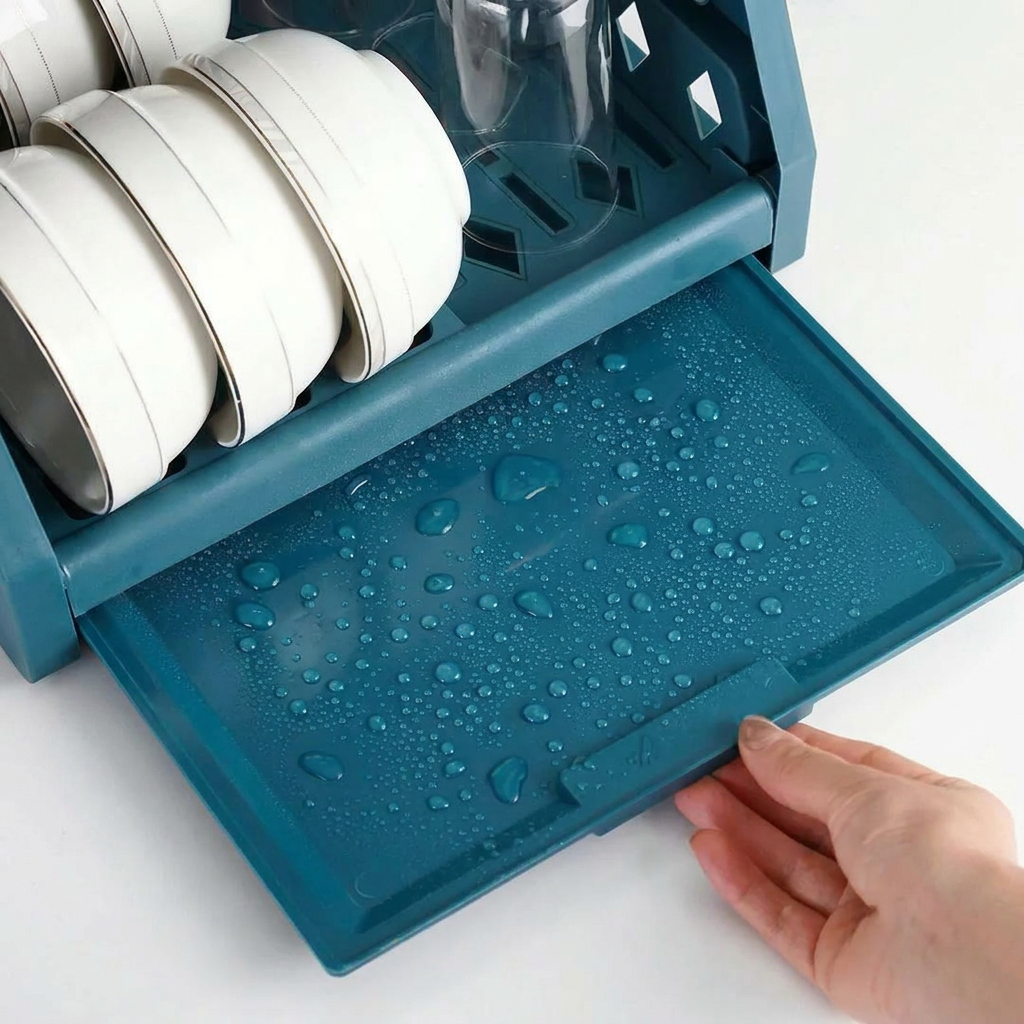Estante de Secado Compacto y Plegable para Cocina