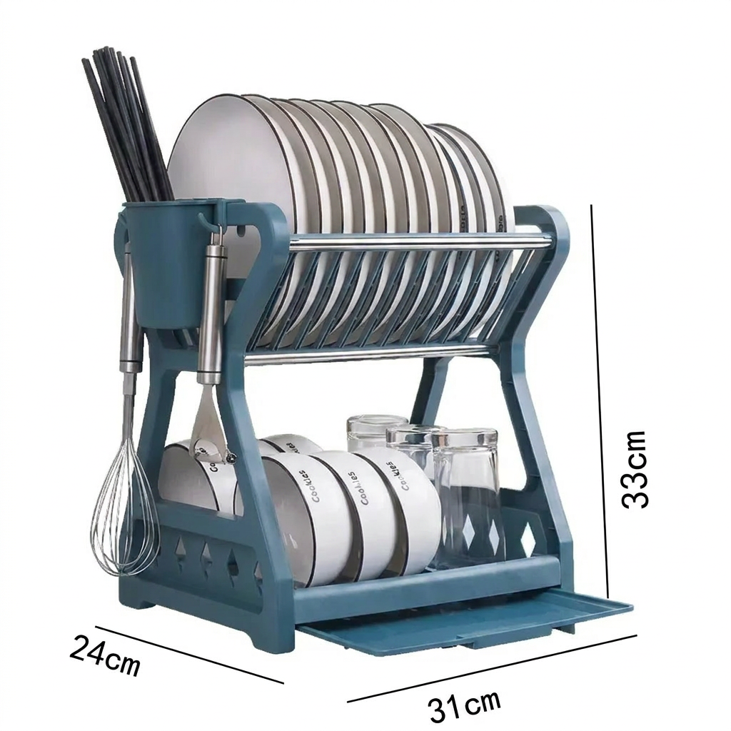 Estante de Secado Compacto y Plegable para Cocina