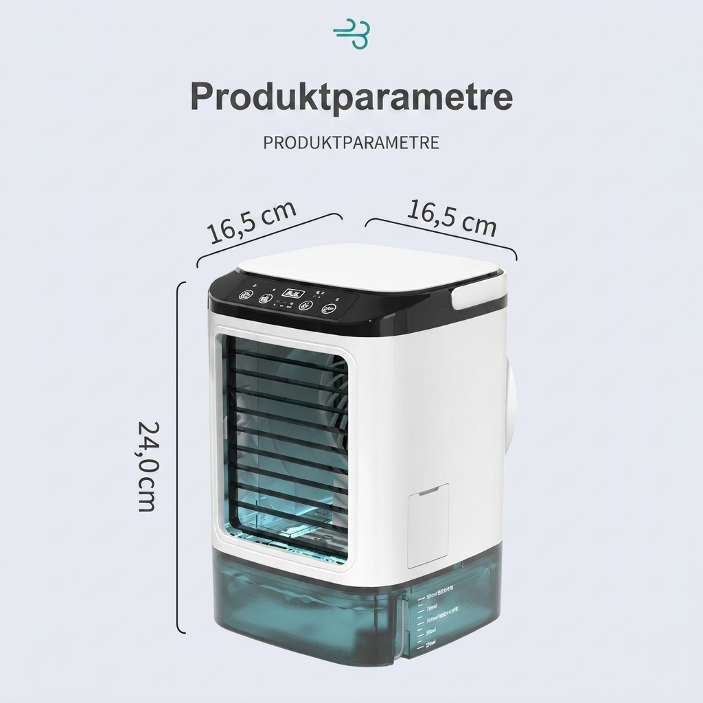 Mini Enfriador de Aire de Escritorio con Nebulización y Refrigeración Ajustable