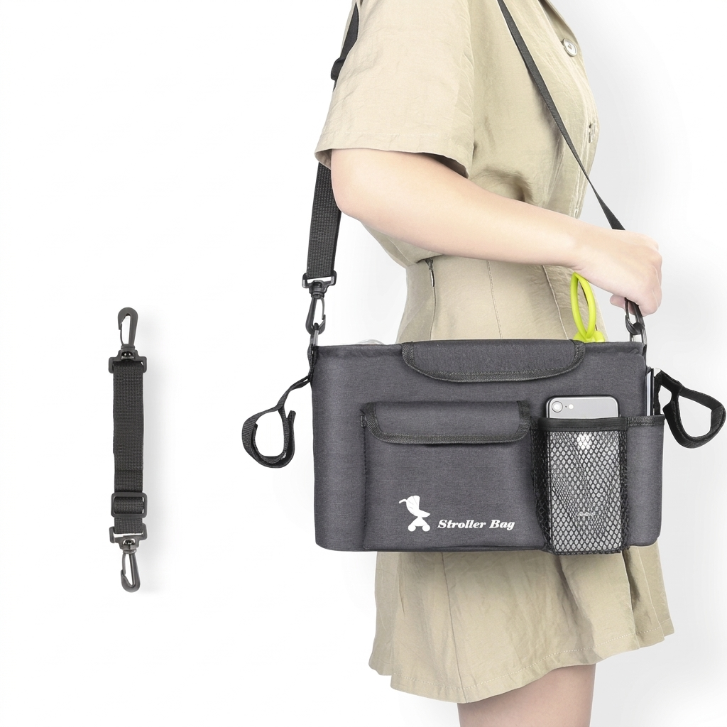 Bolsa de carrito de bebé multi-bolsillo