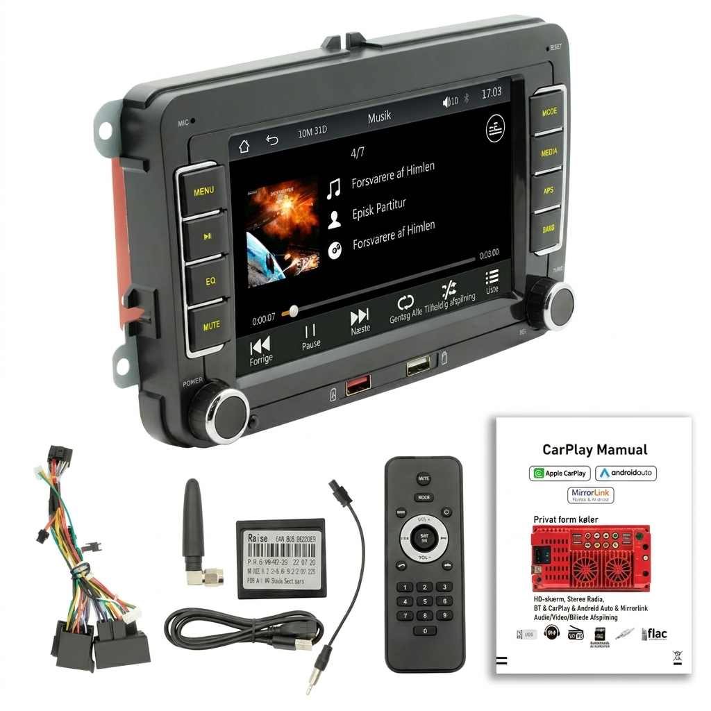 Reproductor MP5 para coche Bluetooth con pantalla táctil HD de 7 pulgadas