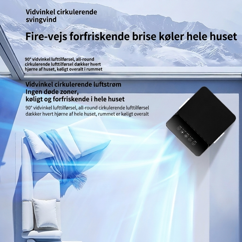 Ventilador de mesa mini portátil con función oscilante y potente circulación de aire
