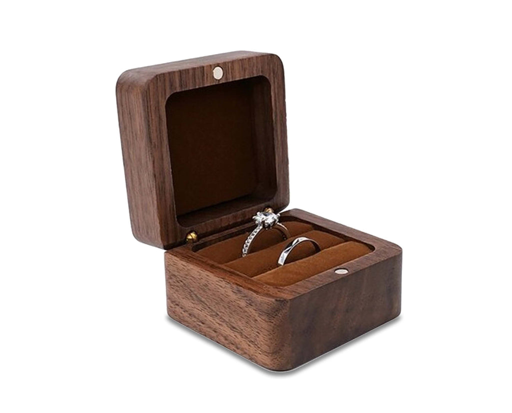 Cajas de madera | Caja de joyería de madera, caja para anillos de boda, anillos para pendientes