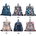 Mochila Unisex Plegable con Cierre de Cuerda y Superficie Impermeable