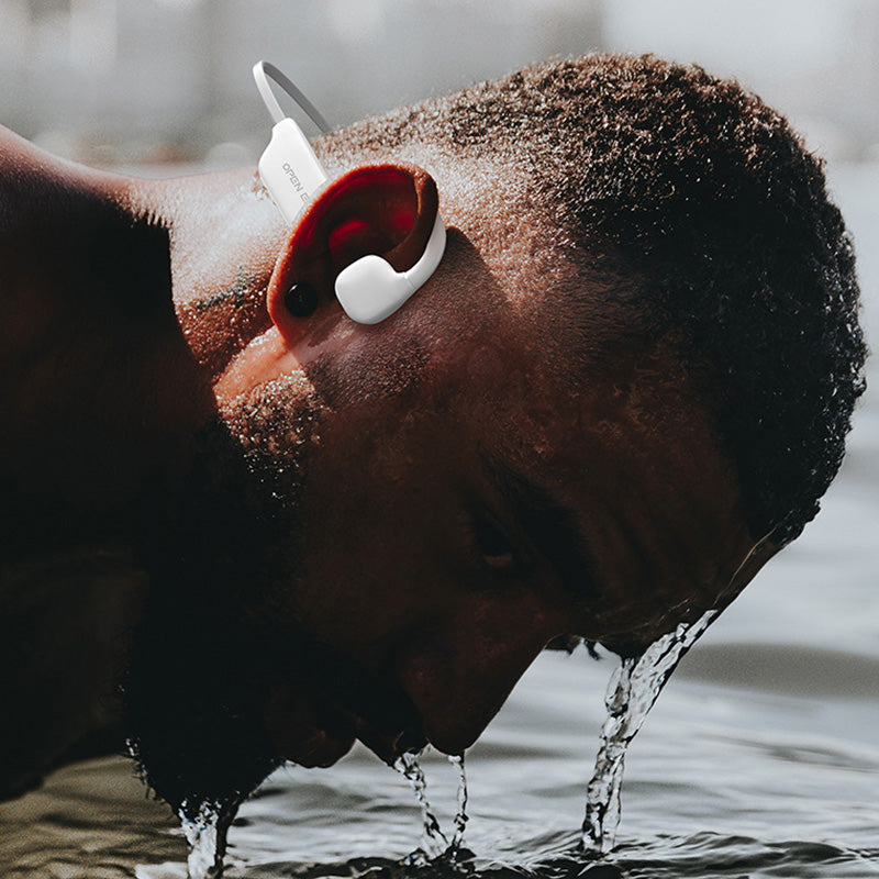 Auriculares de conducción ósea con Bluetooth inalámbrico e IPX5