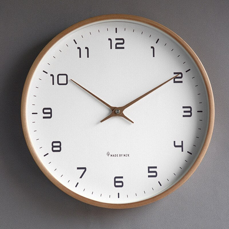 Reloj de Pared de Madera Escandinavo - Diseño Minimalista y Elegante