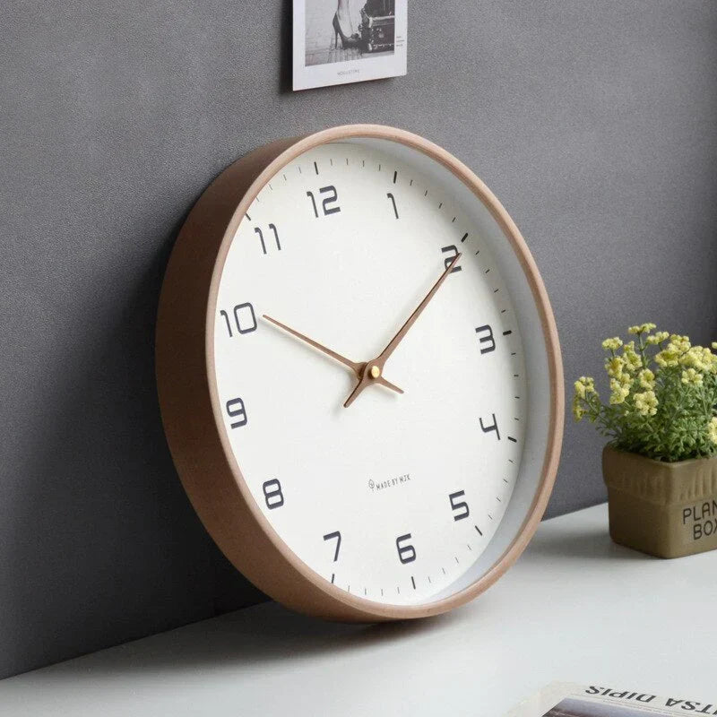 Reloj de Pared de Madera Escandinavo - Diseño Minimalista y Elegante