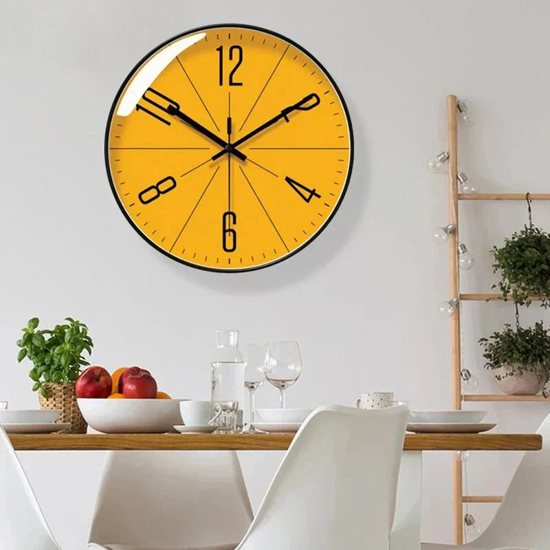 Lisslune | HUSKLOK – Reloj de Pared Nórdico Silencioso con Diseño Minimalista