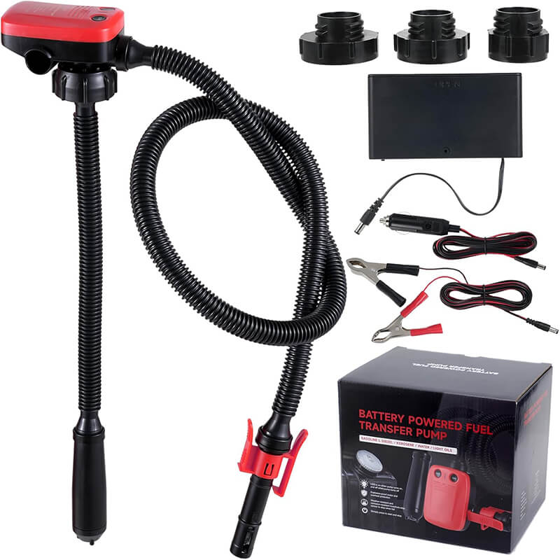 Bomba de Combustible Eléctrica para Transferencia Rápida y Segura de Diésel, Gasolina y Aceite Compacta y Portátil para Automóvil, Tractor, Barco y Taller