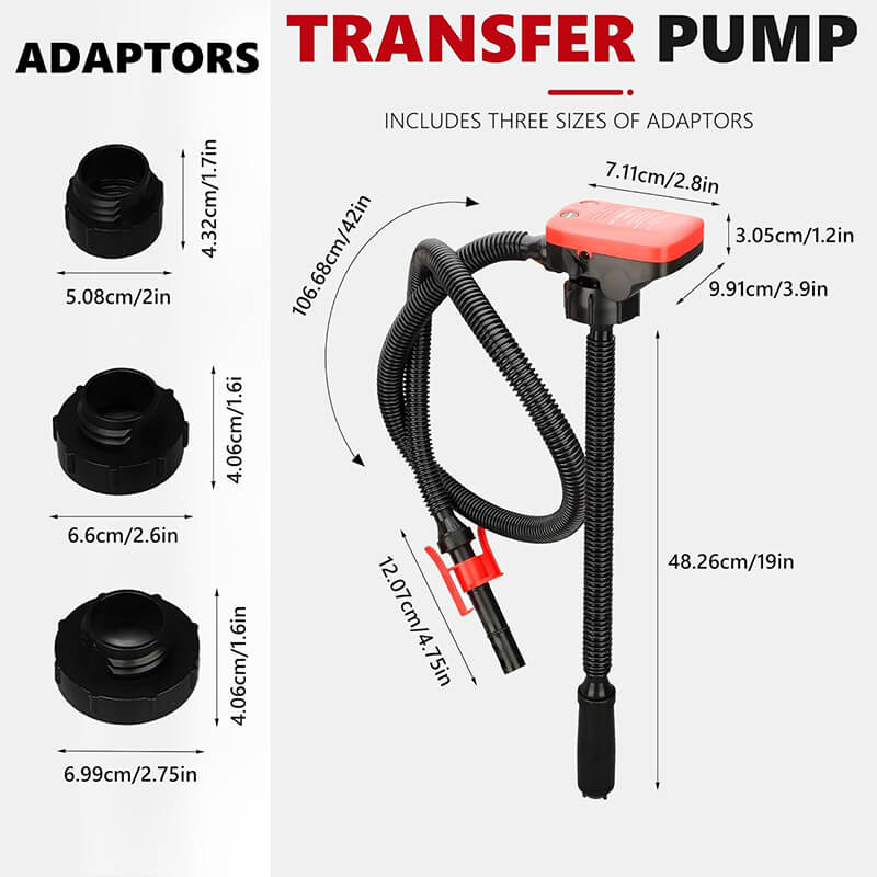 Bomba de Combustible Eléctrica para Transferencia Rápida y Segura de Diésel, Gasolina y Aceite Compacta y Portátil para Automóvil, Tractor, Barco y Taller