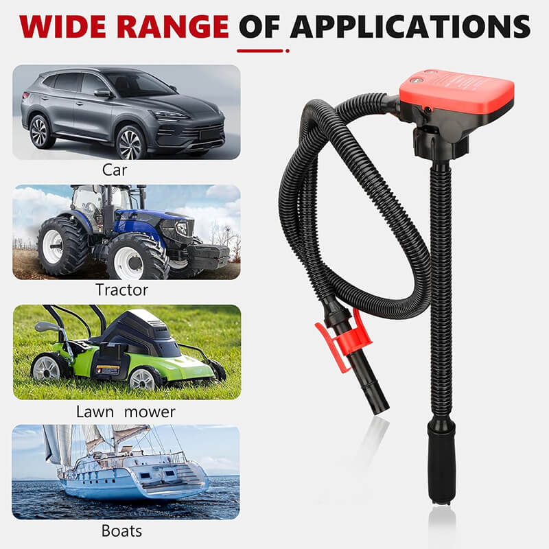 Bomba de Combustible Eléctrica para Transferencia Rápida y Segura de Diésel, Gasolina y Aceite Compacta y Portátil para Automóvil, Tractor, Barco y Taller