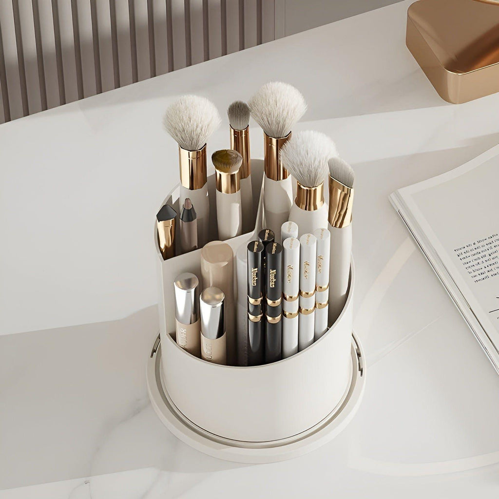 BeautySphere - Organizador de Maquillaje Rotativo 360° para un Almacenamiento sin Esfuerzo de Brochas