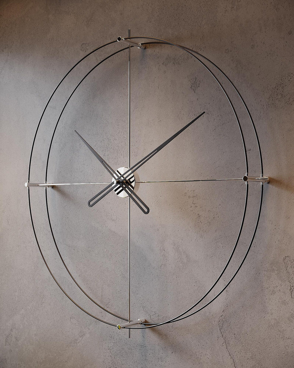 Reloj de Pared Grande Moderno con Manecillas de Bronce – Reloj Minimalista para Pared de Sala 60x78 cm