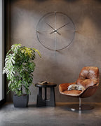 Reloj de Pared Grande Moderno con Manecillas de Bronce – Reloj Minimalista para Pared de Sala 60x78 cm