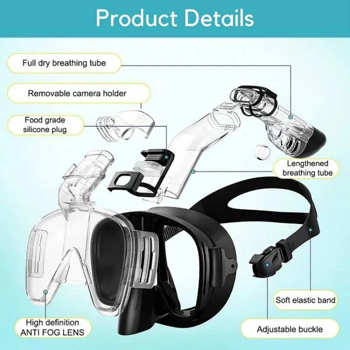 Máscara de Snorkel con Sistema de Parte Superior Seca
