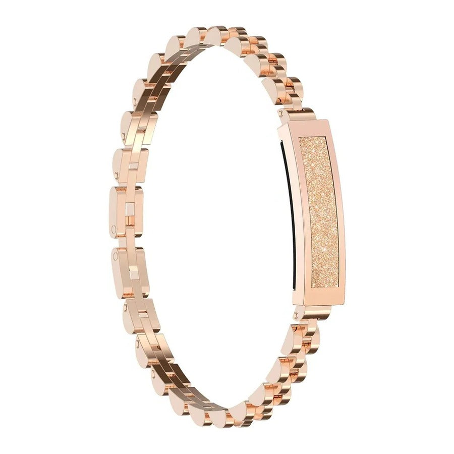 Brazalete Inteligente para Mujeres Estilo Cadena, Monitor de Fitness con Seguimiento de Frecuencia Cardíaca, Sueño y Actividad