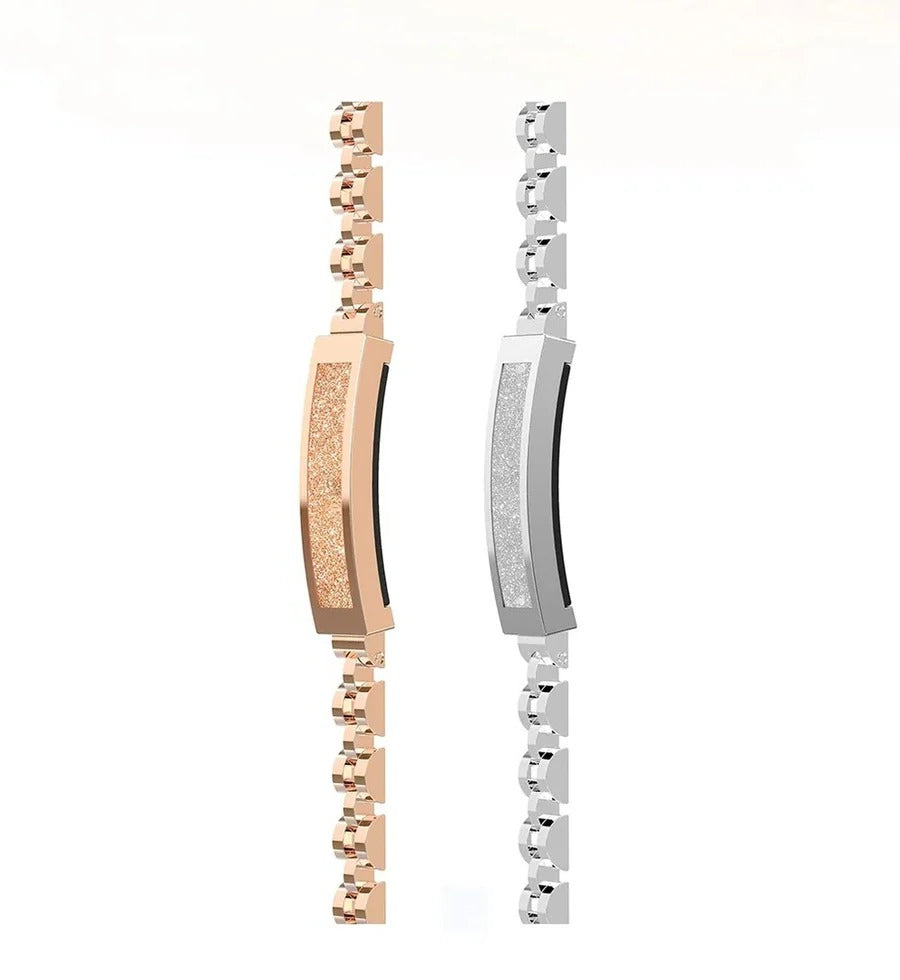 Brazalete Inteligente para Mujeres Estilo Cadena, Monitor de Fitness con Seguimiento de Frecuencia Cardíaca, Sueño y Actividad