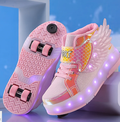 Zapatillas de Patinaje con Luces y Alas – Recargables por USB para Niñas y Adolescentes