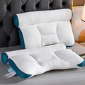 Almohada Ergonómica de Plumón de Ganso, Almohada de Soporte Cervical y Confort, Almohada que Mejora el Sueño