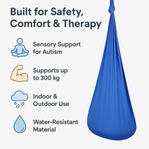 Hamaca Terapéutica Sensorial para Autismo, Interior y Exterior