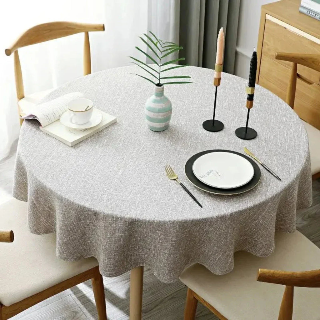 Mantel de Lino con Estructura Tejida para una Mesa Estilosa y Práctica