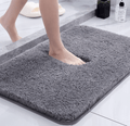 Alfombrilla de baño de lujo supergruesa con superficie ultra suave y parte inferior antideslizante