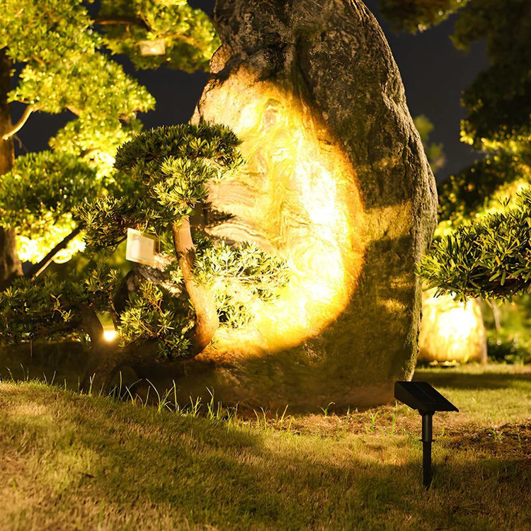 Luz Spot LED Solar Multi-zoom Impermeable para Iluminación de Paisajes RGB