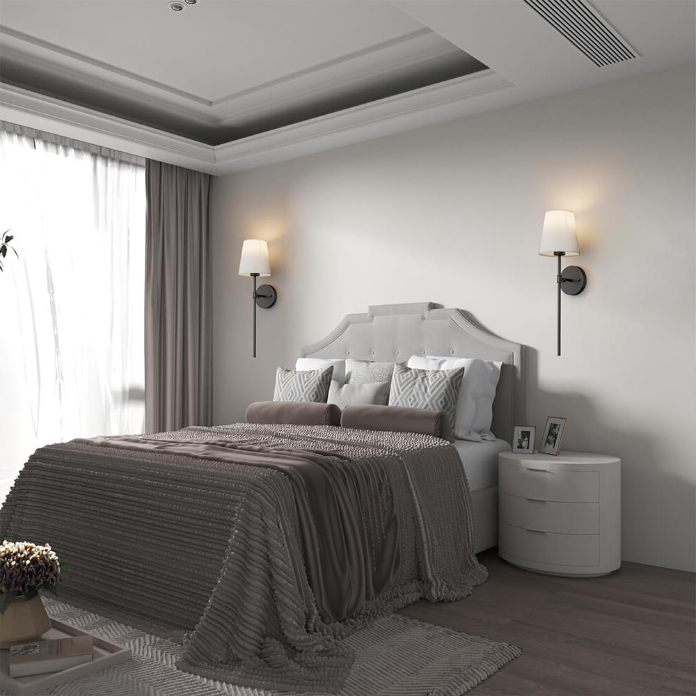 Luz de Pared de Tela Inalámbrica (JUEGO DE 2 + 2 BOMBILLAS GRATIS)