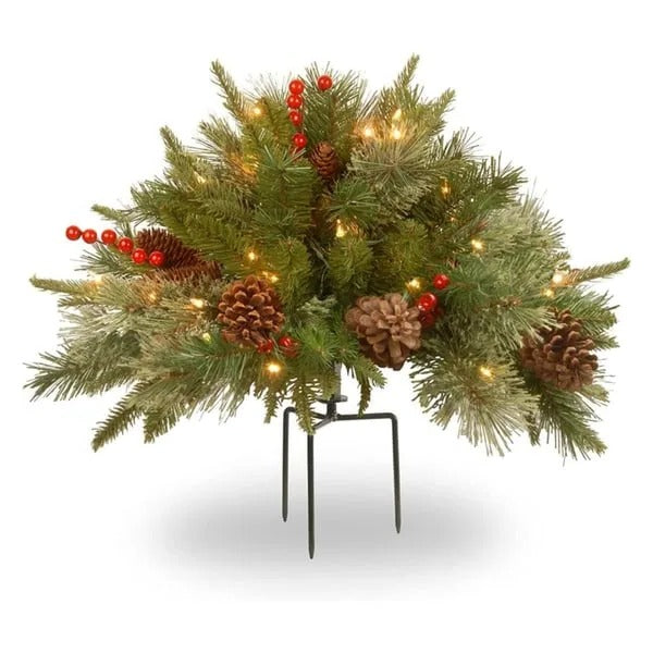 Árbol de Navidad Artificial Pre-iluminado Relleno de Urna que se Siente Real