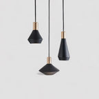 Italia | Lámpara colgante LED minimalista, moderna, negra