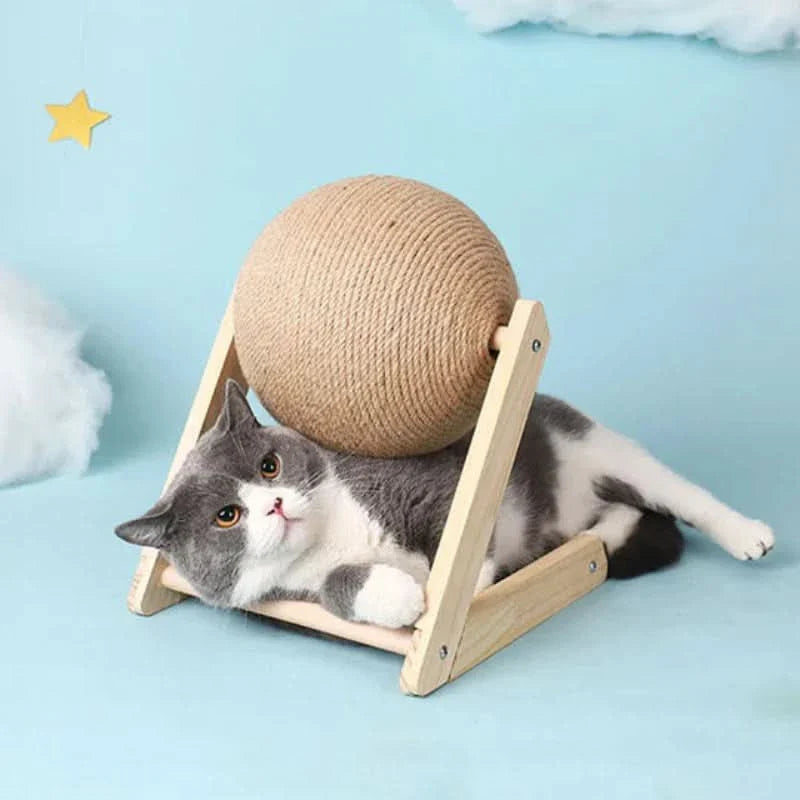 Juguete para gatos con área de rascado