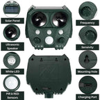 Repelente Ultrasonido para Gatos Repelente de Sonido y Ruido Sonar para Gatos, Zorros, Ratas, Ardillas y Perros