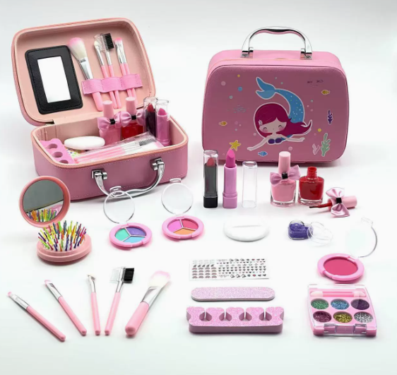 Bolsa de Maquillaje Deluxe Sirena – Cosméticos y Accesorios Reales para Niñas
