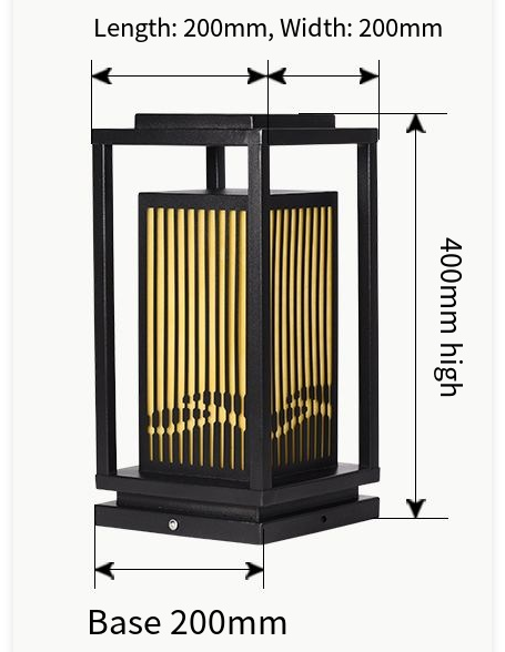 Luz de Poste Solar LED para Exterior, Lámpara de Jardín Impermeable