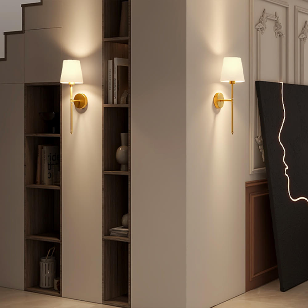 Luz de Pared de Tela Inalámbrica (JUEGO DE 2 + 2 BOMBILLAS GRATIS)