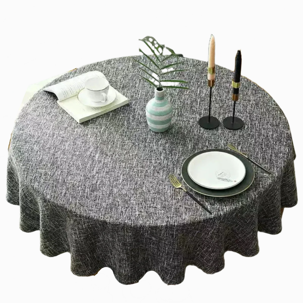 Mantel de Lino con Estructura Tejida para una Mesa Estilosa y Práctica